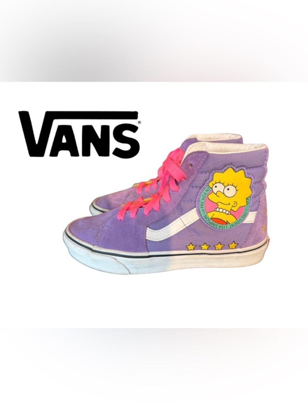 RARE Lisa Simpson for President Vans RARE - Picture 4 of 9